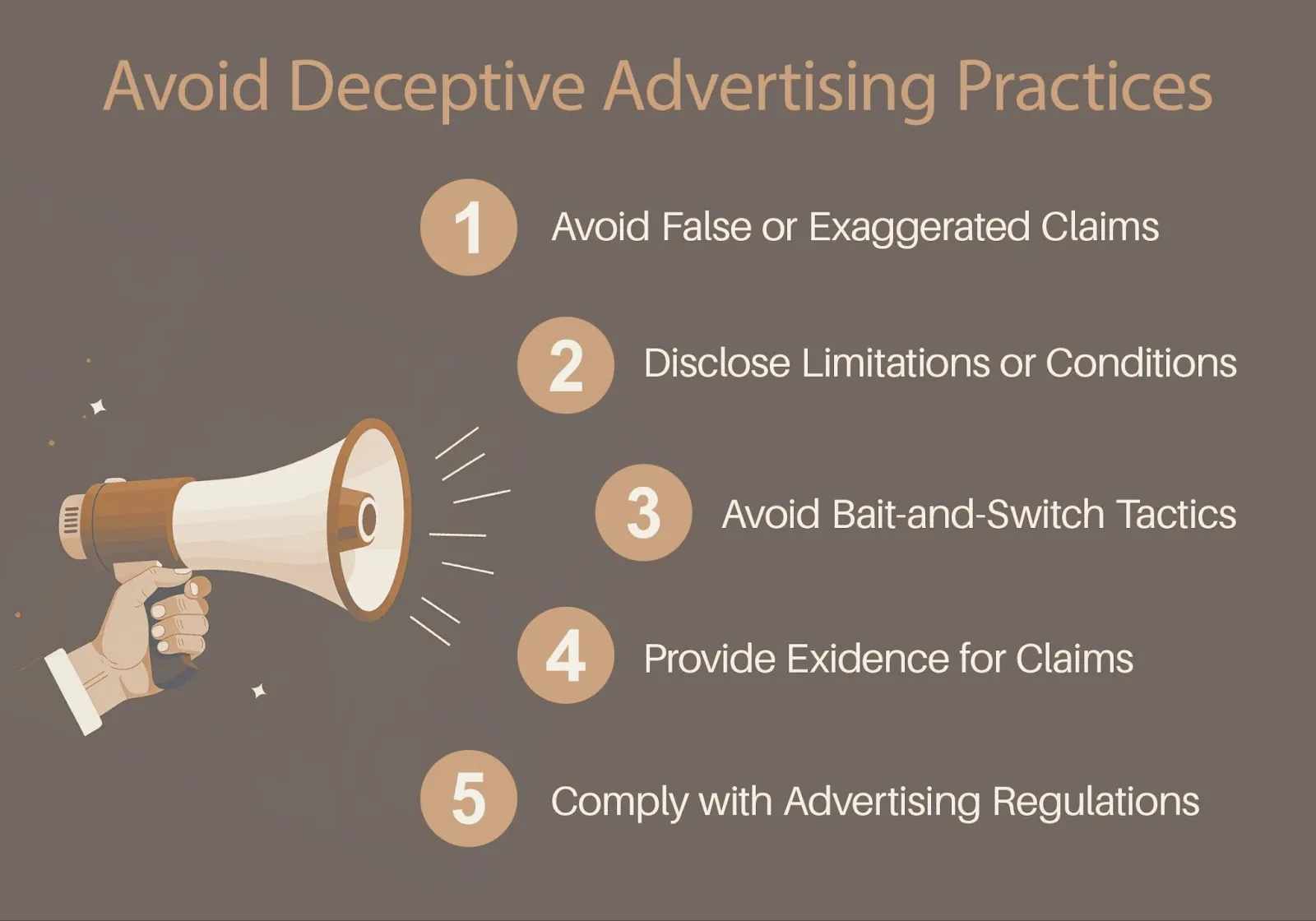 Infographic listing seven best practices for compliance with advertising and marketing regulations